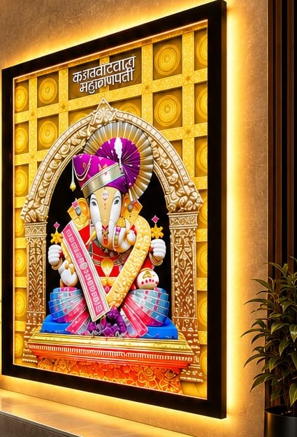 Ganpati LED frame